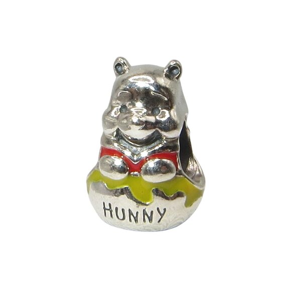 Pandora Disney Winnie the Pooh Honey Pot Enamel & SS .925 Charm 791919ENMX - Picture 1 of 7